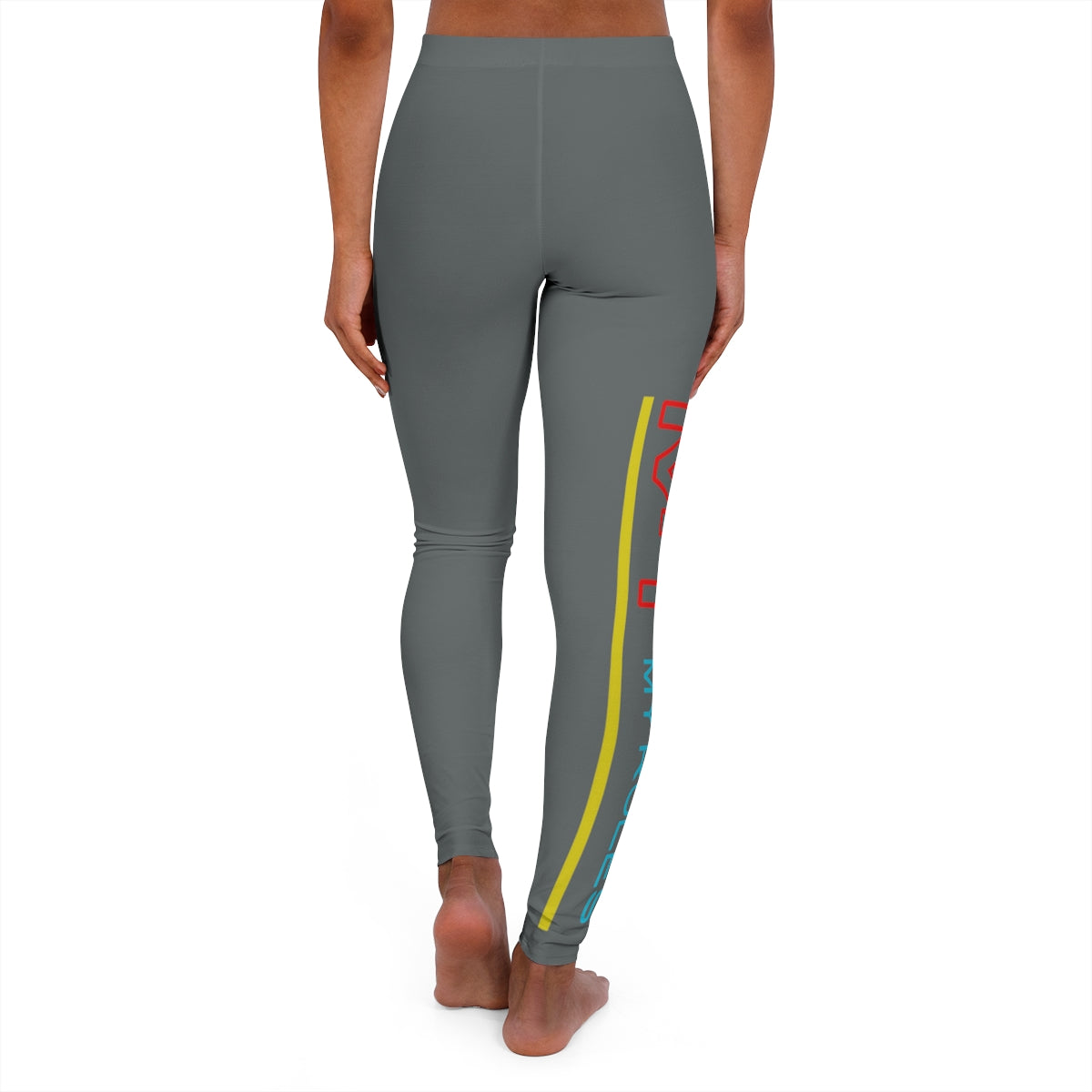 Women's Spandex Leggings ( My body my rules ) GREY