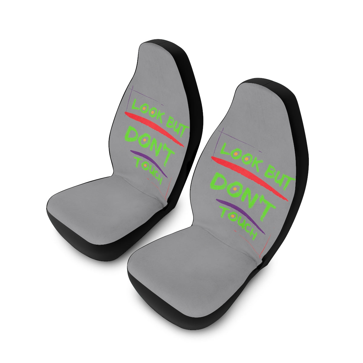Polyester Car Seat Covers (Look But Don't Touch Grey )