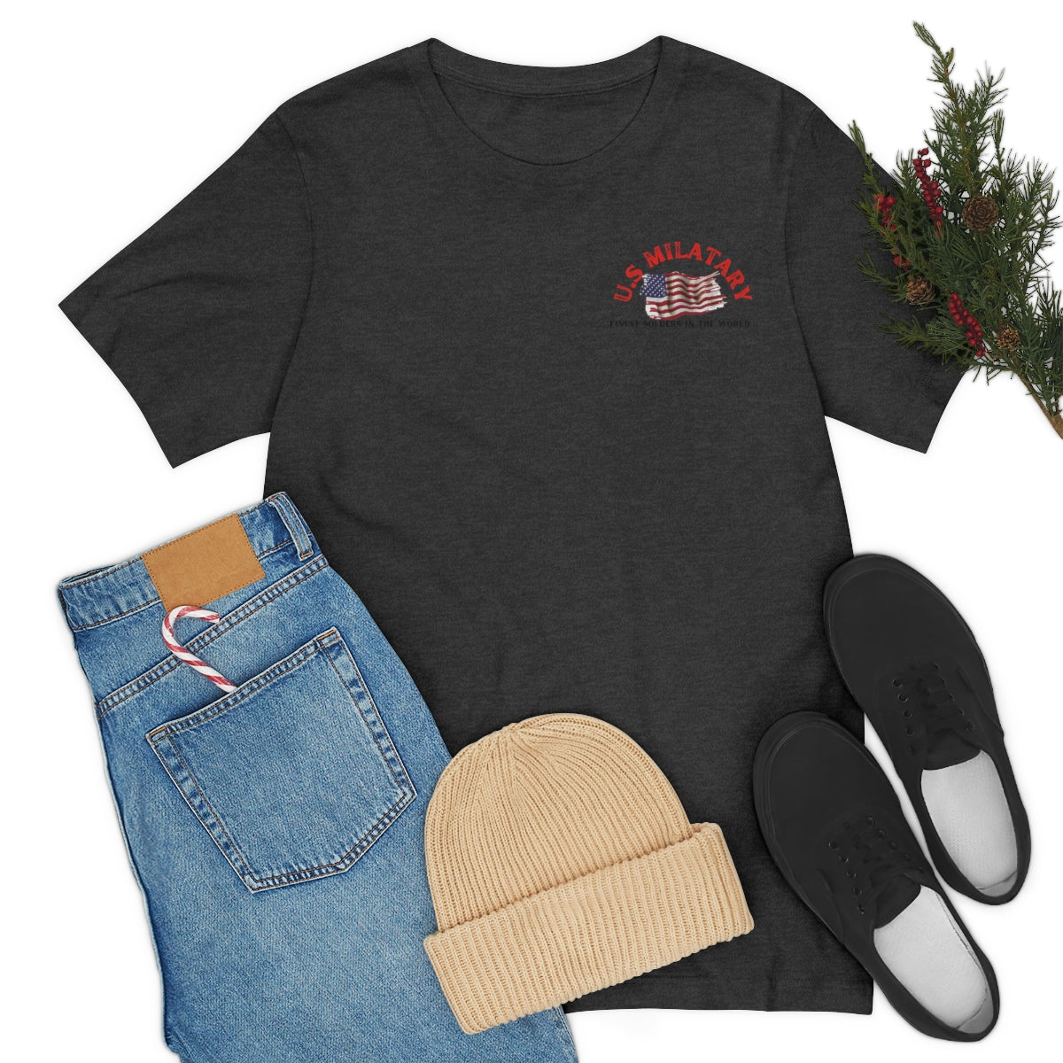 T-Shirt Premium Quality Jersey ( US Military ) Military Style