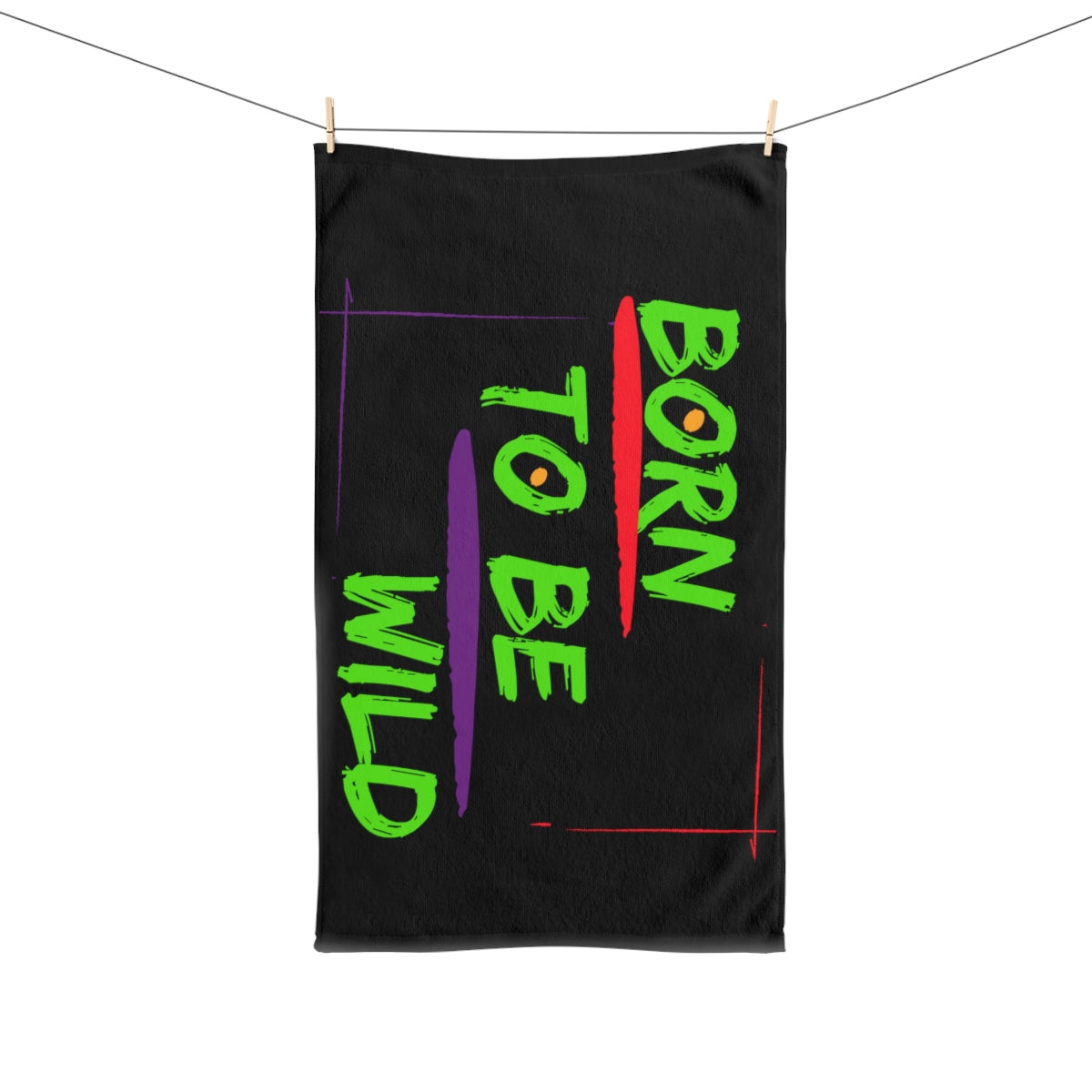 Sports Towel ( Born To Be Wild ) Black
