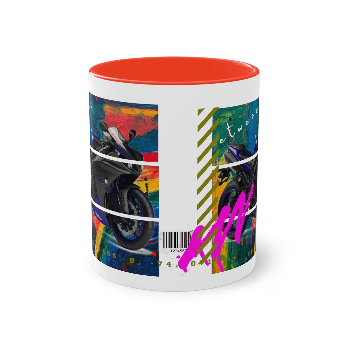 Coffee Mug  ( Urban Blue Sports Bike )