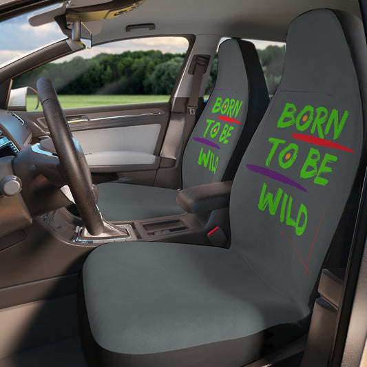 Polyester Car Seat Covers (Born To Be Wild Grey)