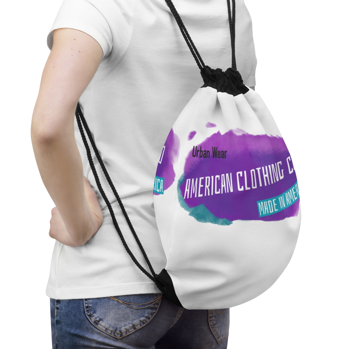 Drawstring Bag ( American Clothing Company White )