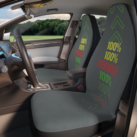 Polyester Car Seat Covers (100% Female Grey )