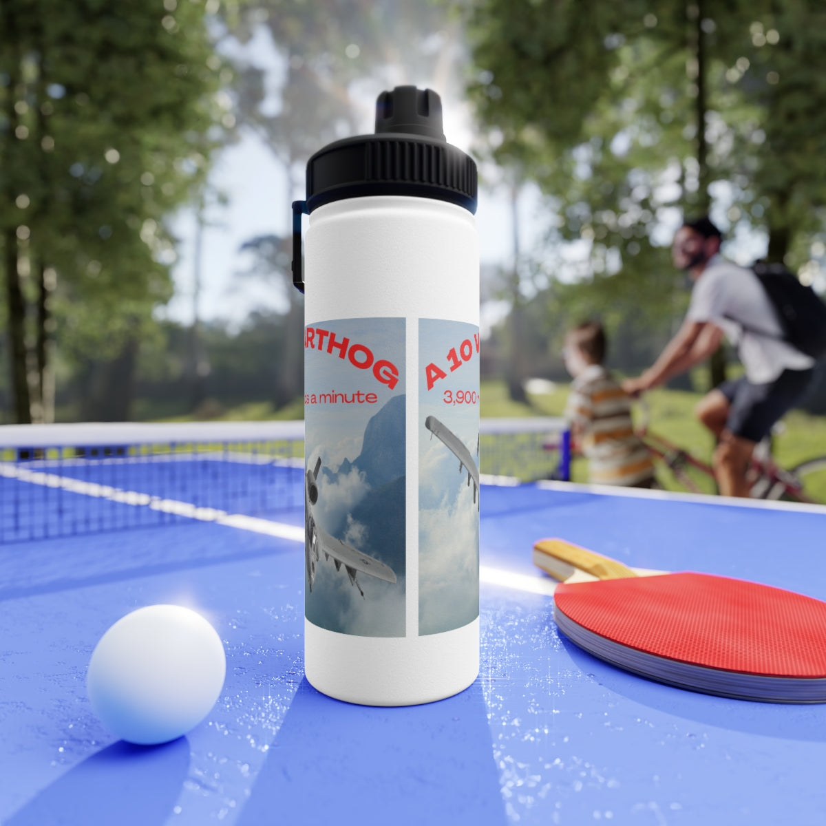 Stainless Steel Water Bottle, Sports Lid ( SPITFIRE ) Military Style