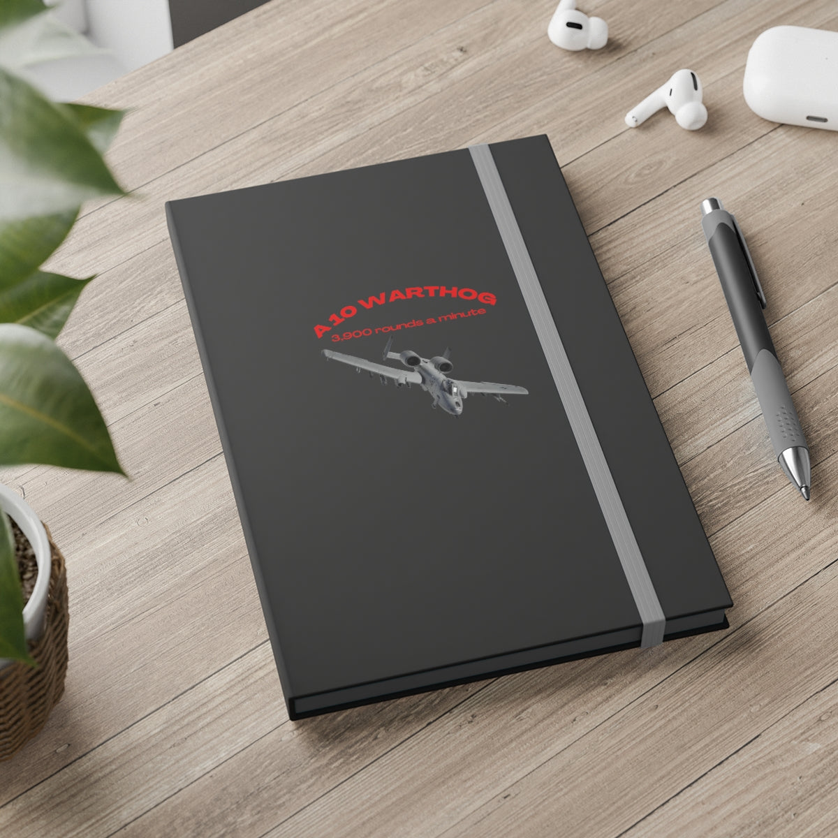 Hardcover Journal Color Contrast Notebook - Ruled ( Warthog ) Military Styling
