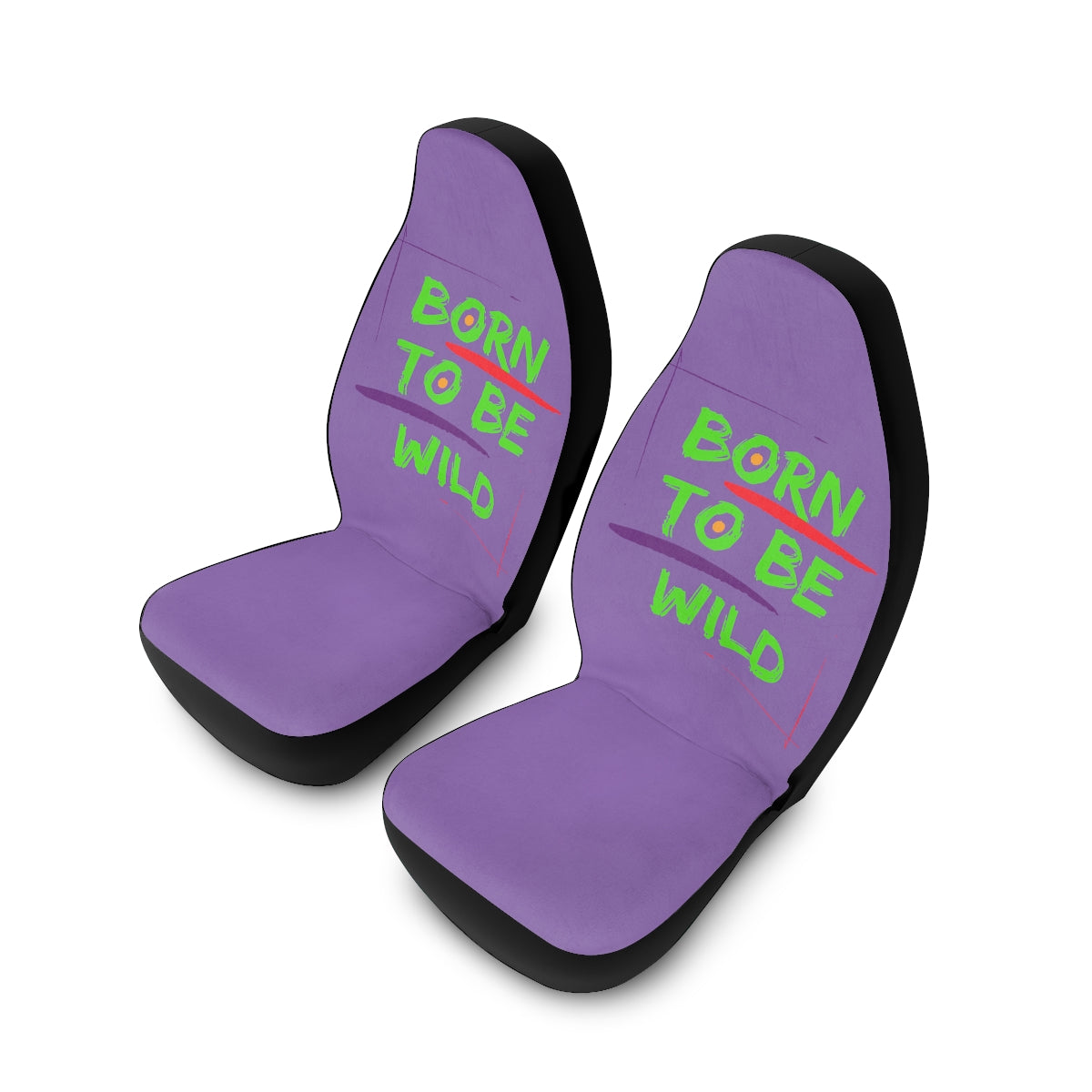Polyester Car Seat Covers (Born To Be Wild Purple)