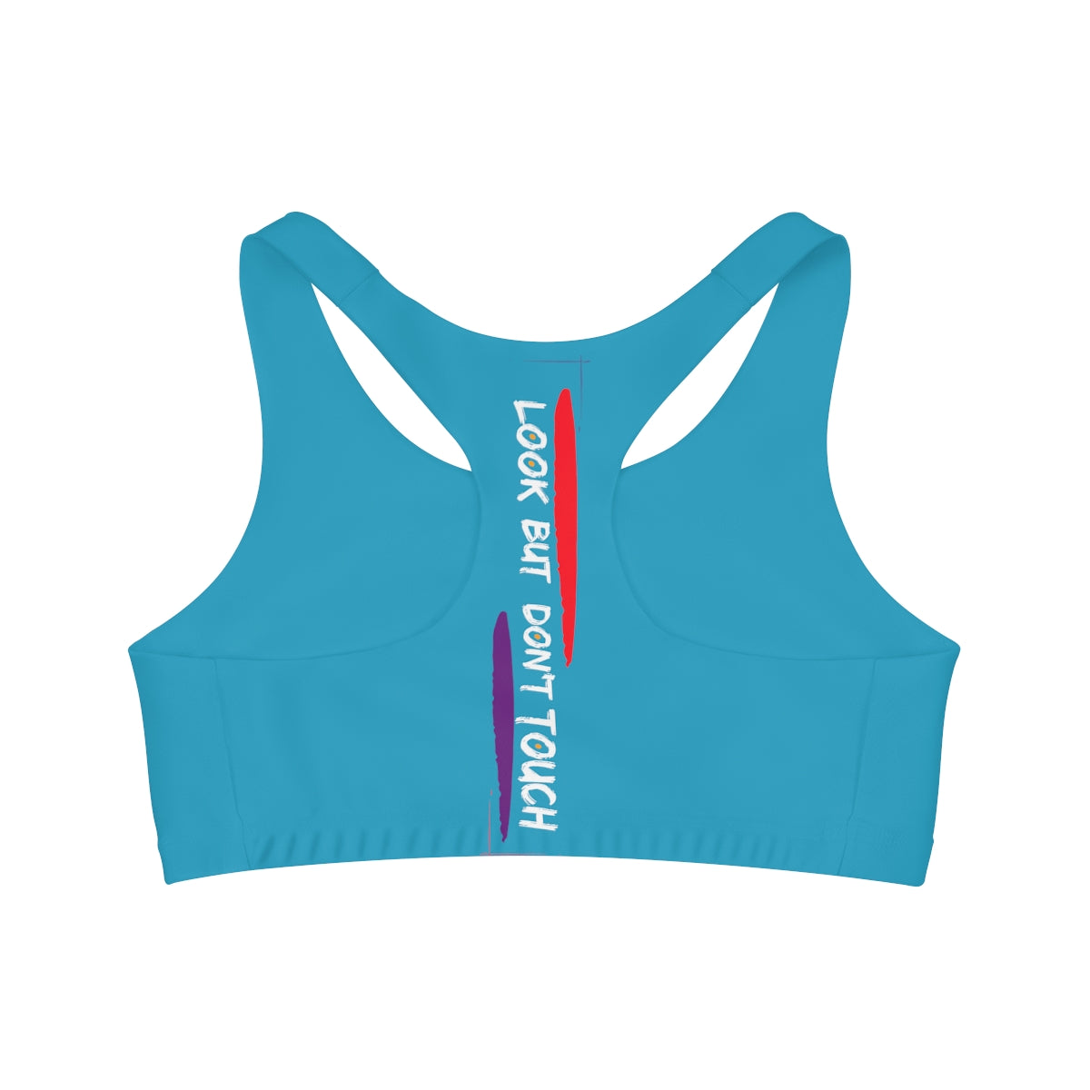 Sports Bra( Look but don't touch ) Turquoise