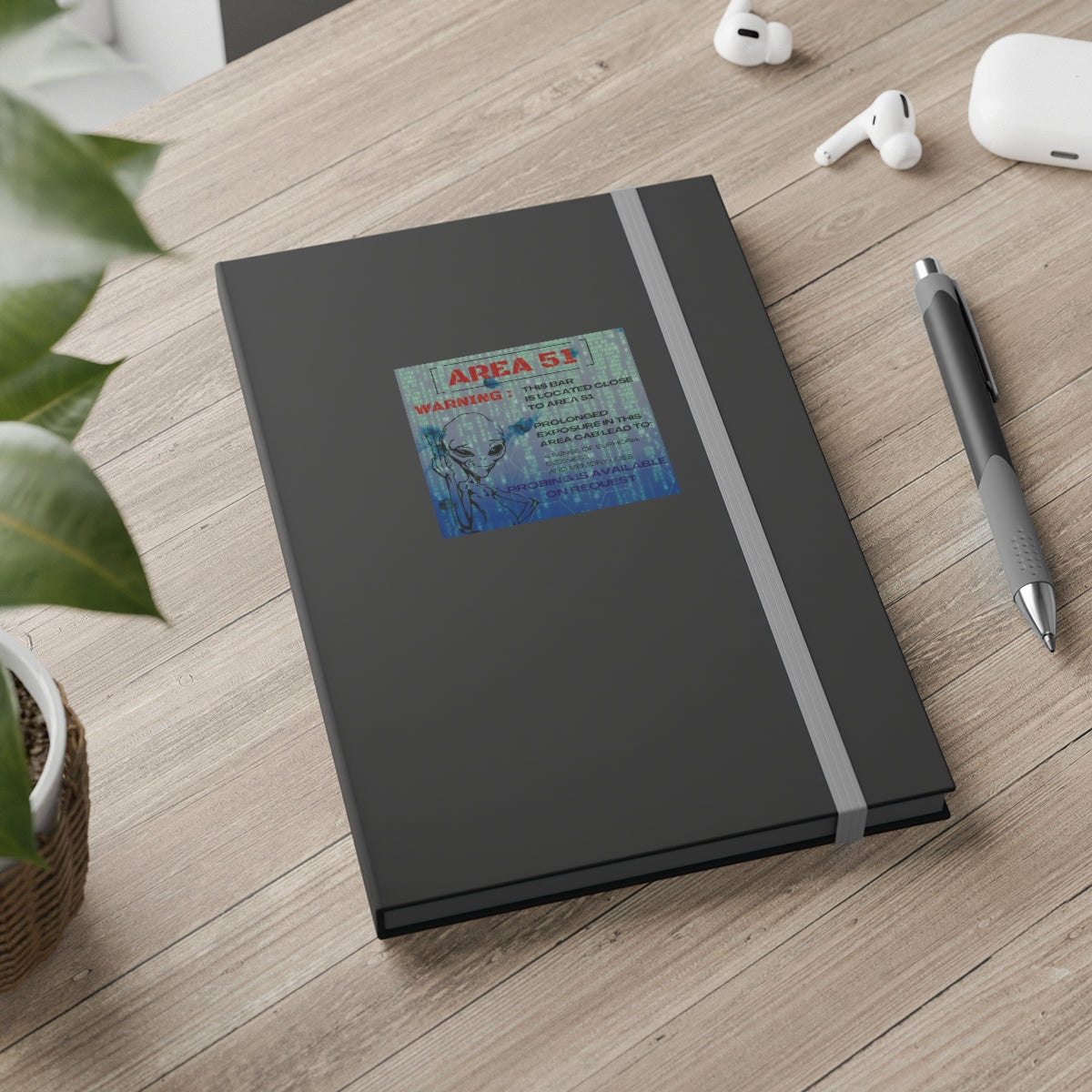 Hardcover Journal Color Contrast Notebook - Ruled ( Area 51)