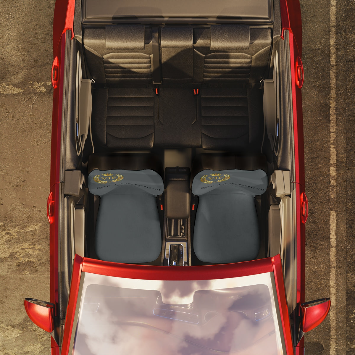 Polyester Car Seat Covers (VIP Grey )