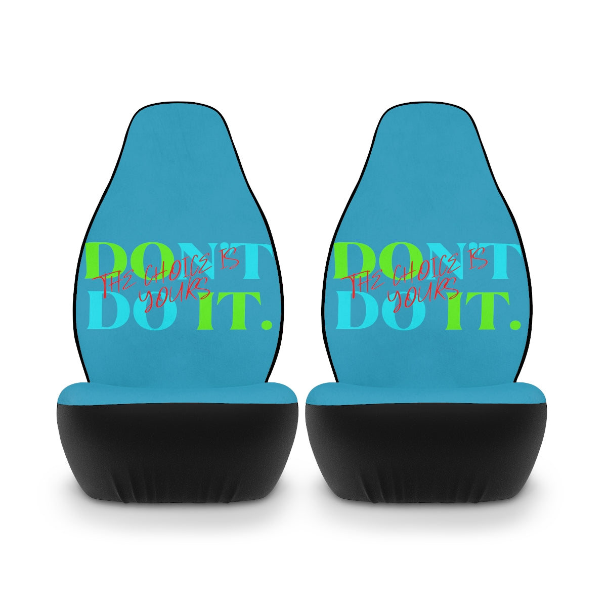 Polyester Car Seat Covers (Do It Don't Do It Turquoise )