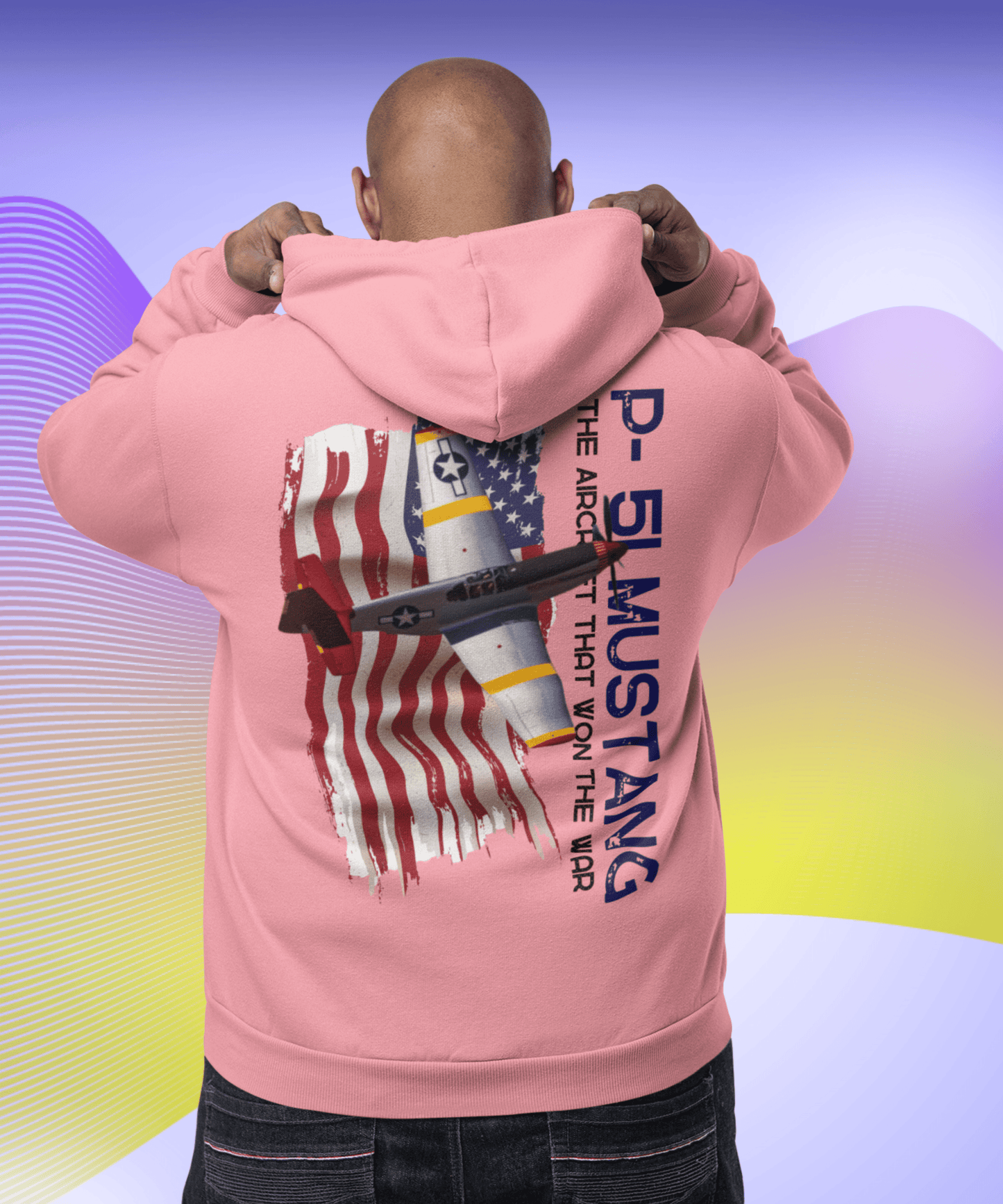 Hoodie ( P-51 Mustang ) Military Style