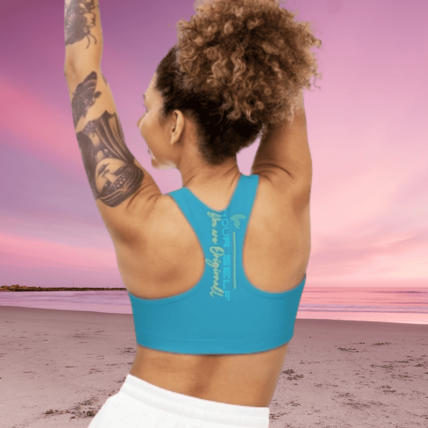 Sports Bra ( Be Yourself ) Turquoise