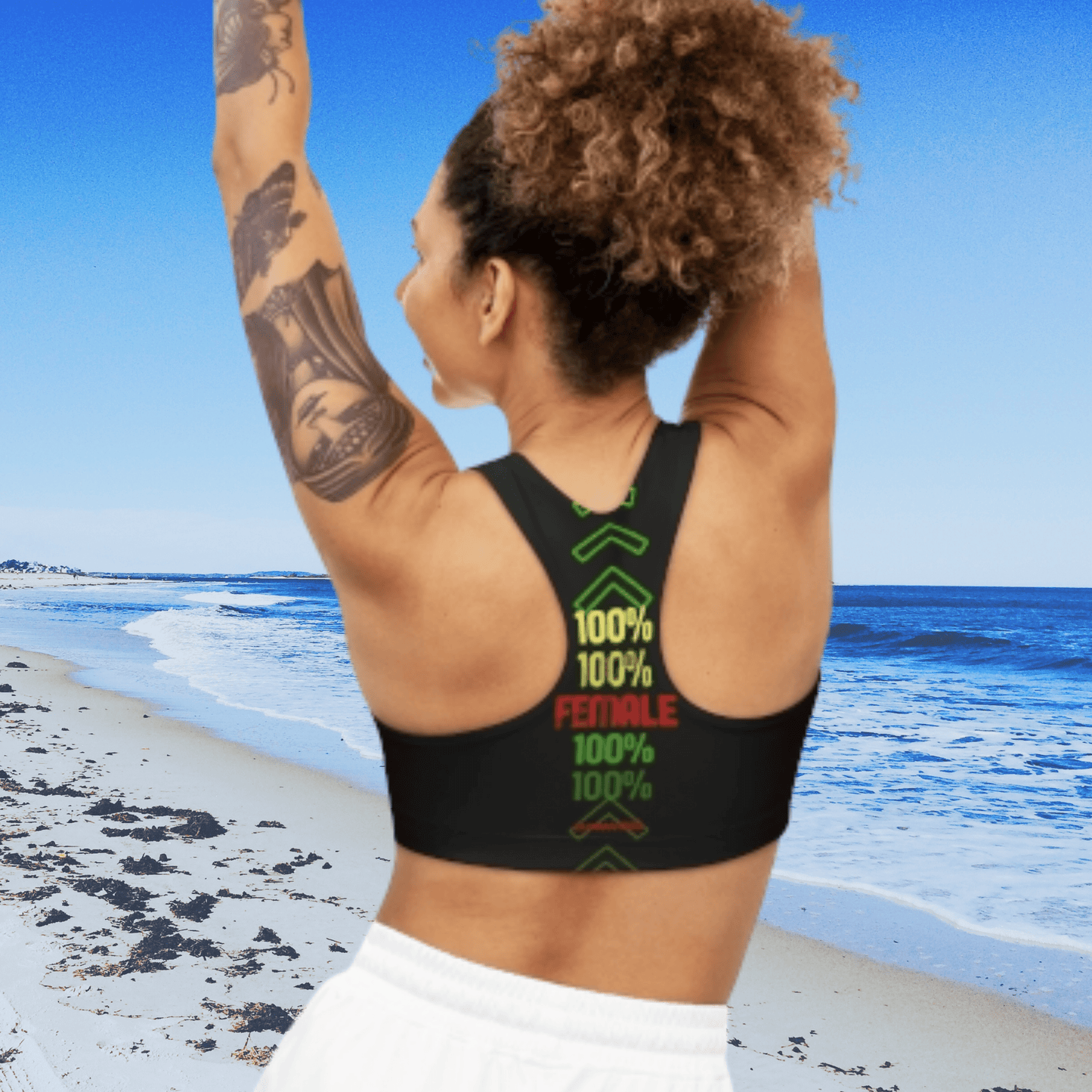 Sports Bra  (100% Female) Black