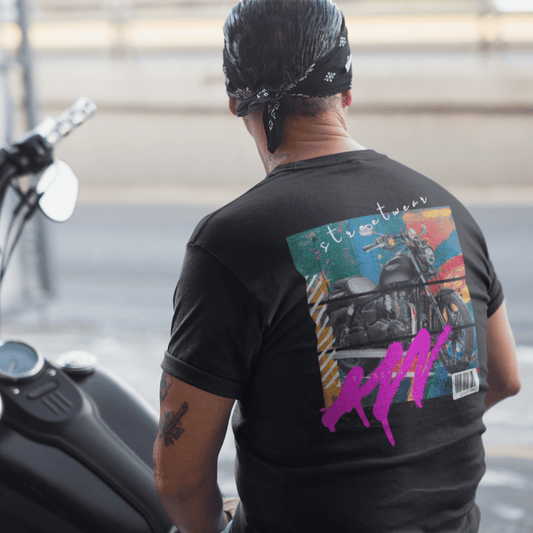 T-shirt Classic Jersey Short Sleeve (Urban Black Motorbike )