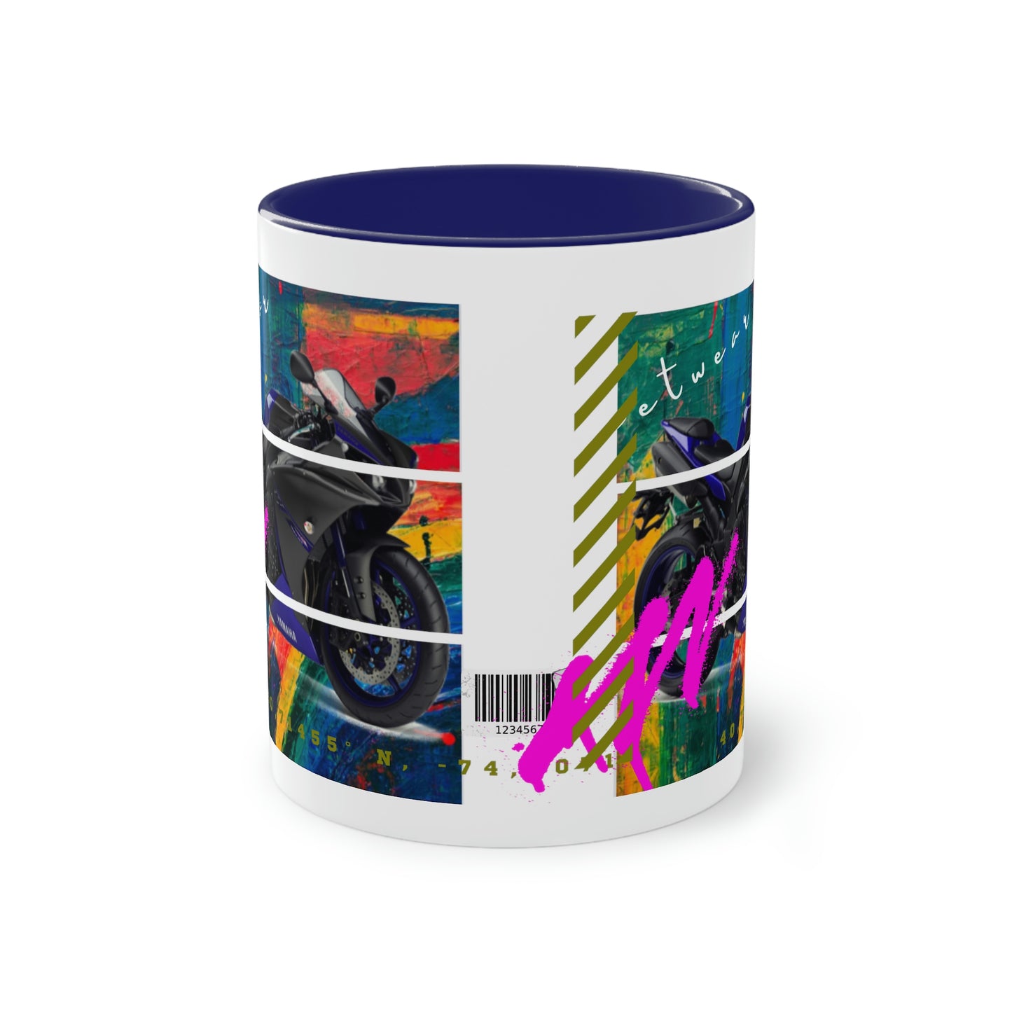 Coffee Mug  ( Urban Blue Sports Bike )
