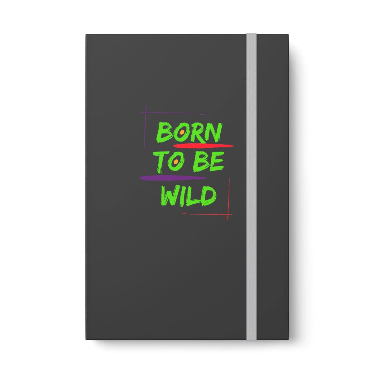 Hardcover Journal Color Contrast Notebook - Ruled (Born to be Wild)