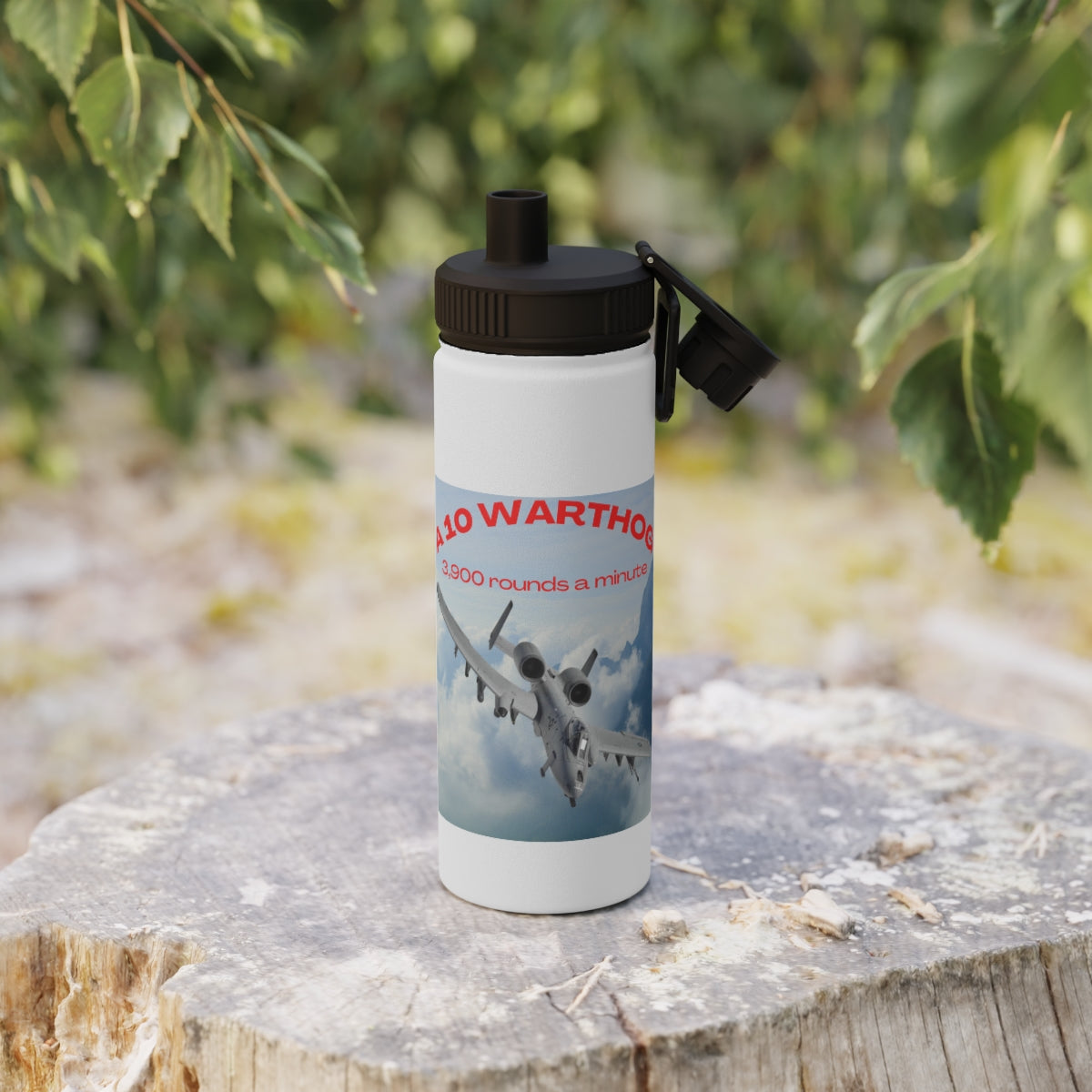 Stainless Steel Water Bottle, Sports Lid ( SPITFIRE ) Military Style