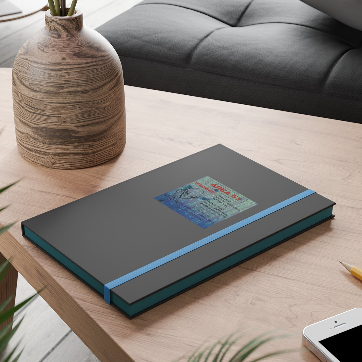Hardcover Journal Color Contrast Notebook - Ruled ( Area 51)
