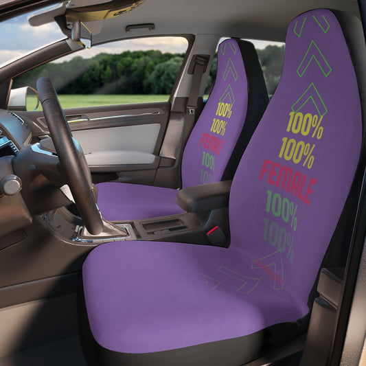 Polyester Car Seat Covers (100% Female Purple )