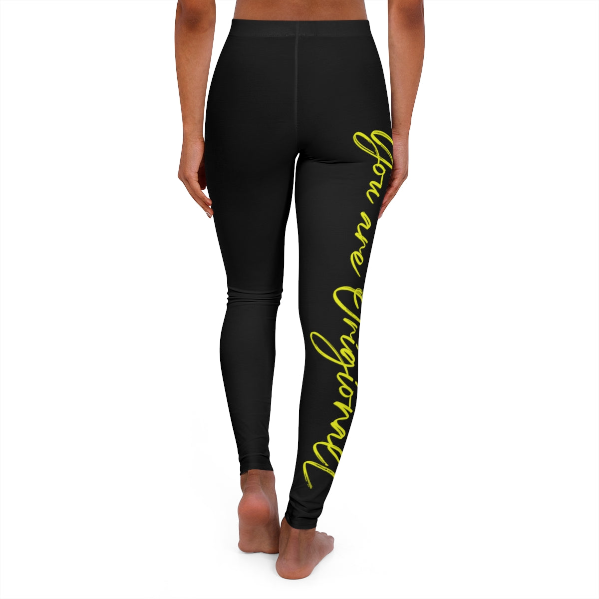 Women's Spandex Leggings ( Be Yourself ) BLACK