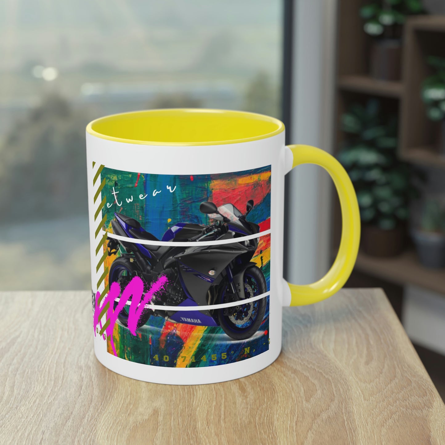 Coffee Mug  ( Urban Blue Sports Bike )