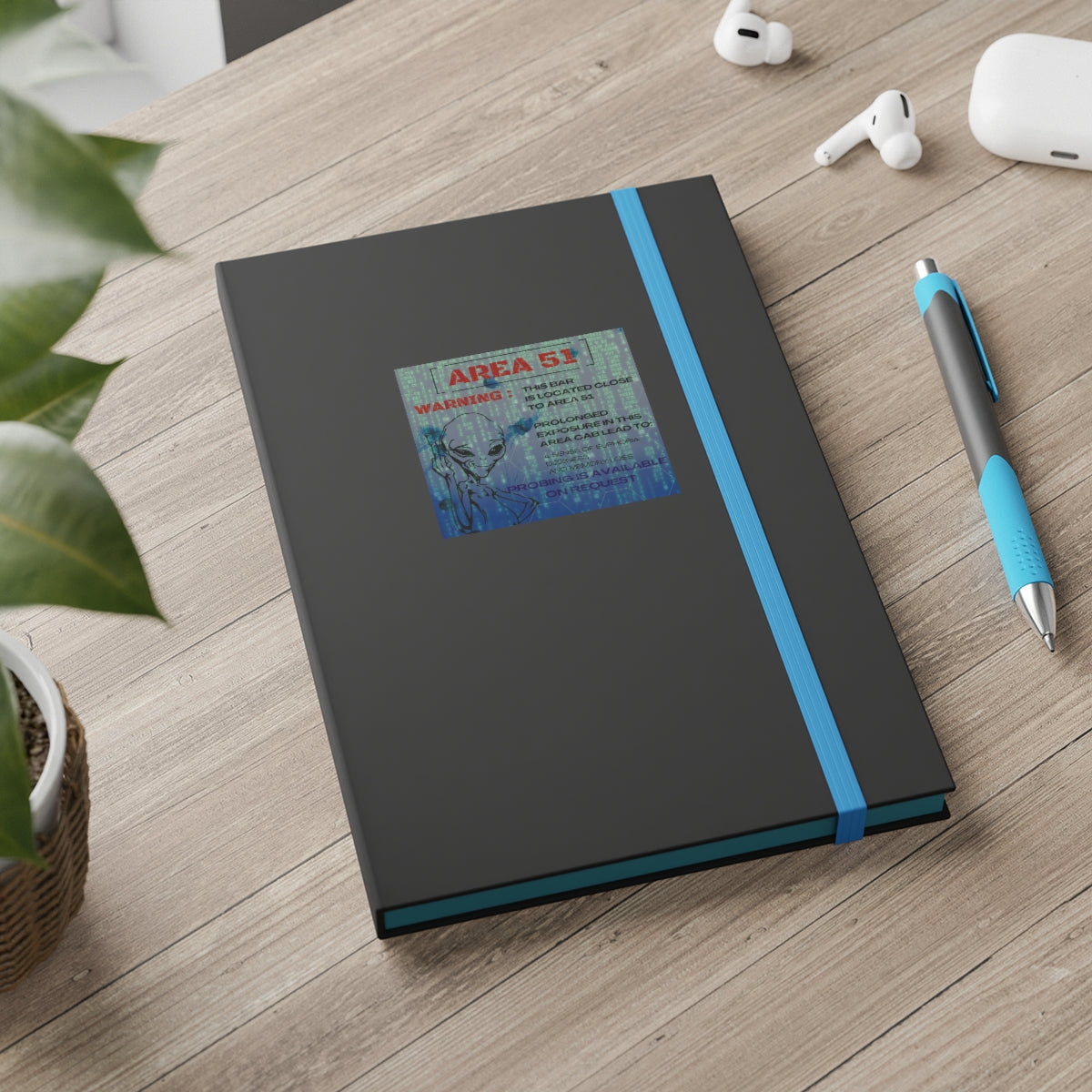 Hardcover Journal Color Contrast Notebook - Ruled ( Area 51)
