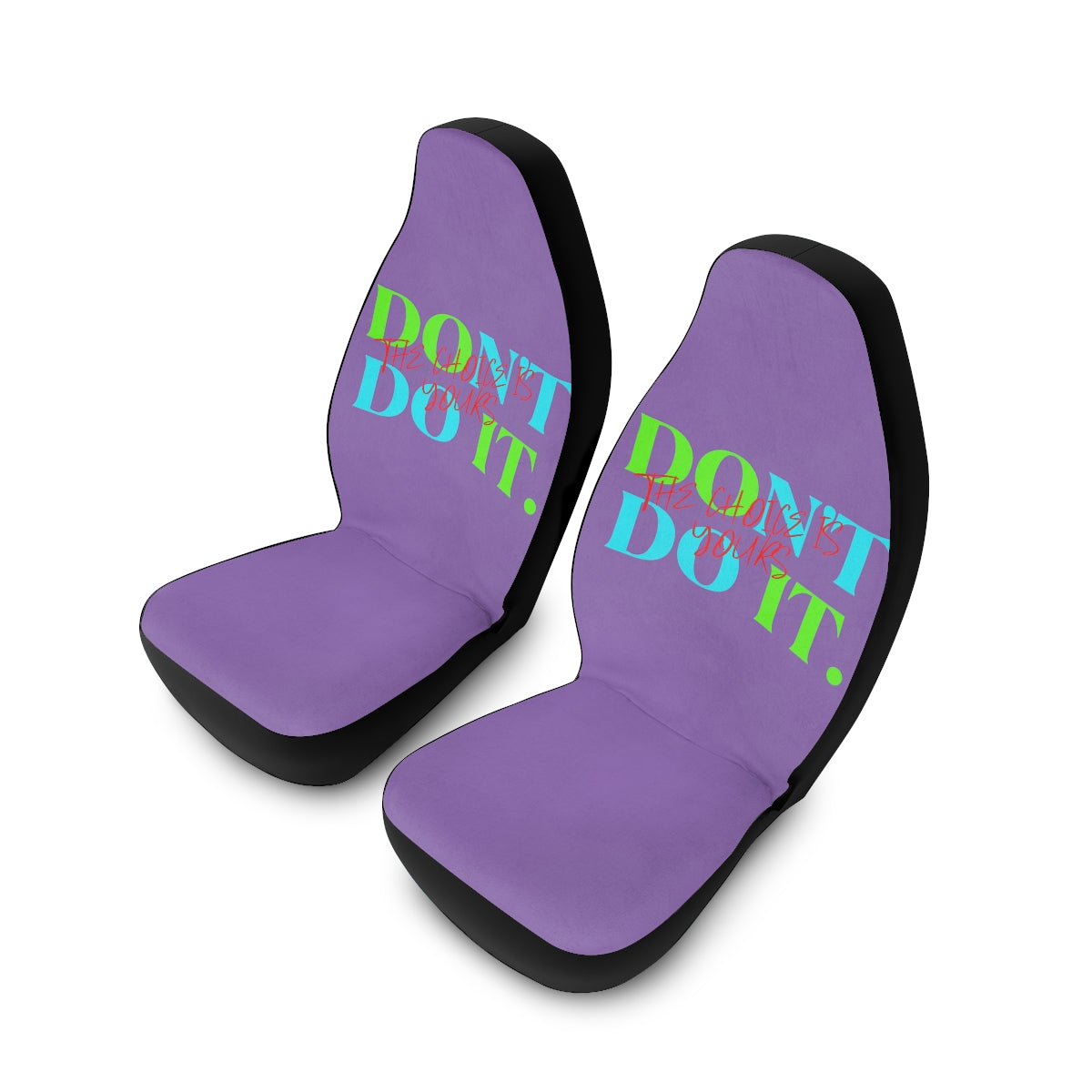 Polyester Car Seat Covers (Do It Don't Do It Purple )