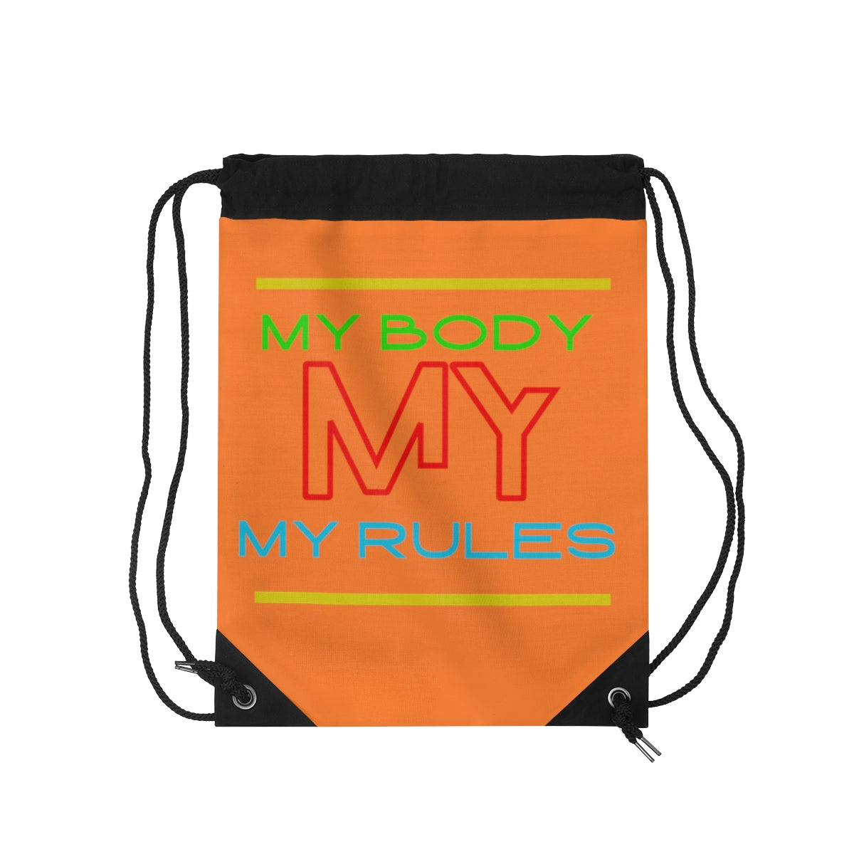 Drawstring Bag ( Look But Don't Touch  Orange )
