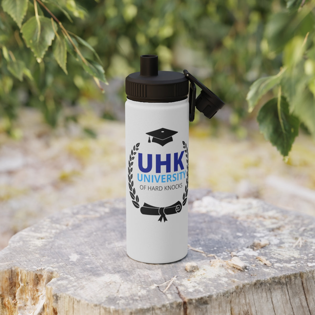 Stainless Steel Water Bottle, Sports Lid ( UHK UNIVERSITY )