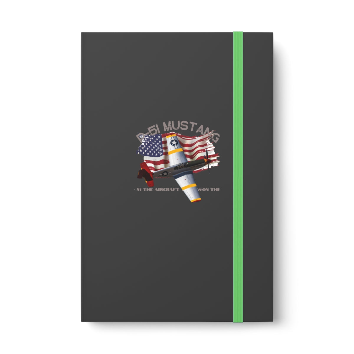 Hardcover Journal Color Contrast Notebook - Ruled (P-51 Mustang) Military Styling