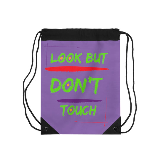 Drawstring Bag ( Look But Don't Touch  Purple)
