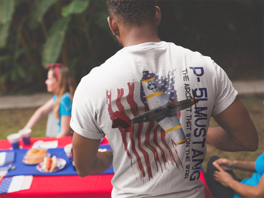T-shirt Classic Jersey short sleeve ( P-51 Mustang Aircraft ) Military Style