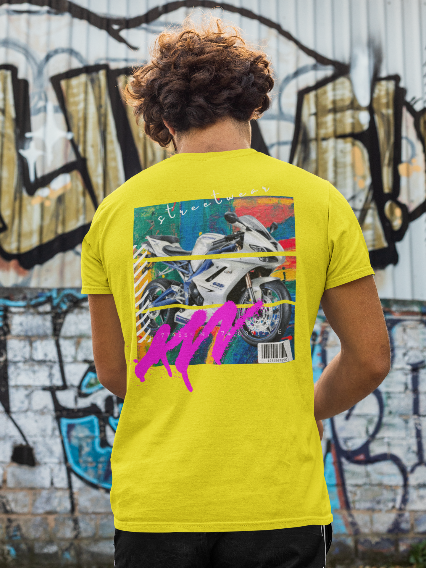 T-shirt Classic Jersey Short Sleeve (Urban White Sports Motorbike )