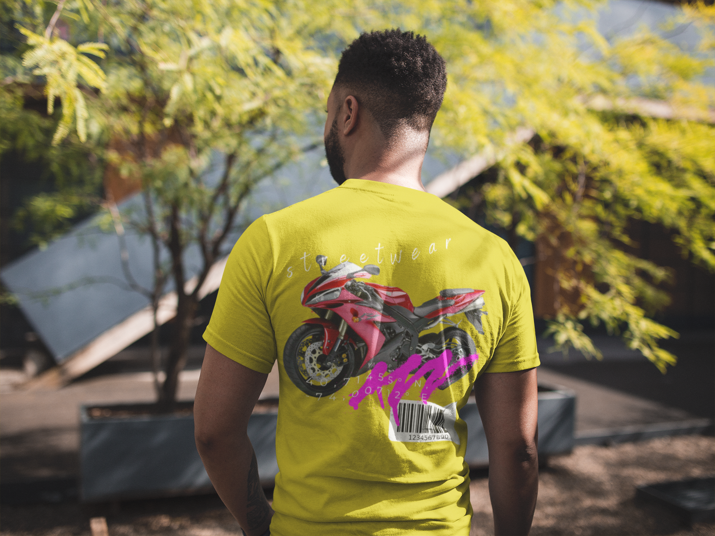T-shirt Classic Jersey Short Sleeve (Red Motorbike )