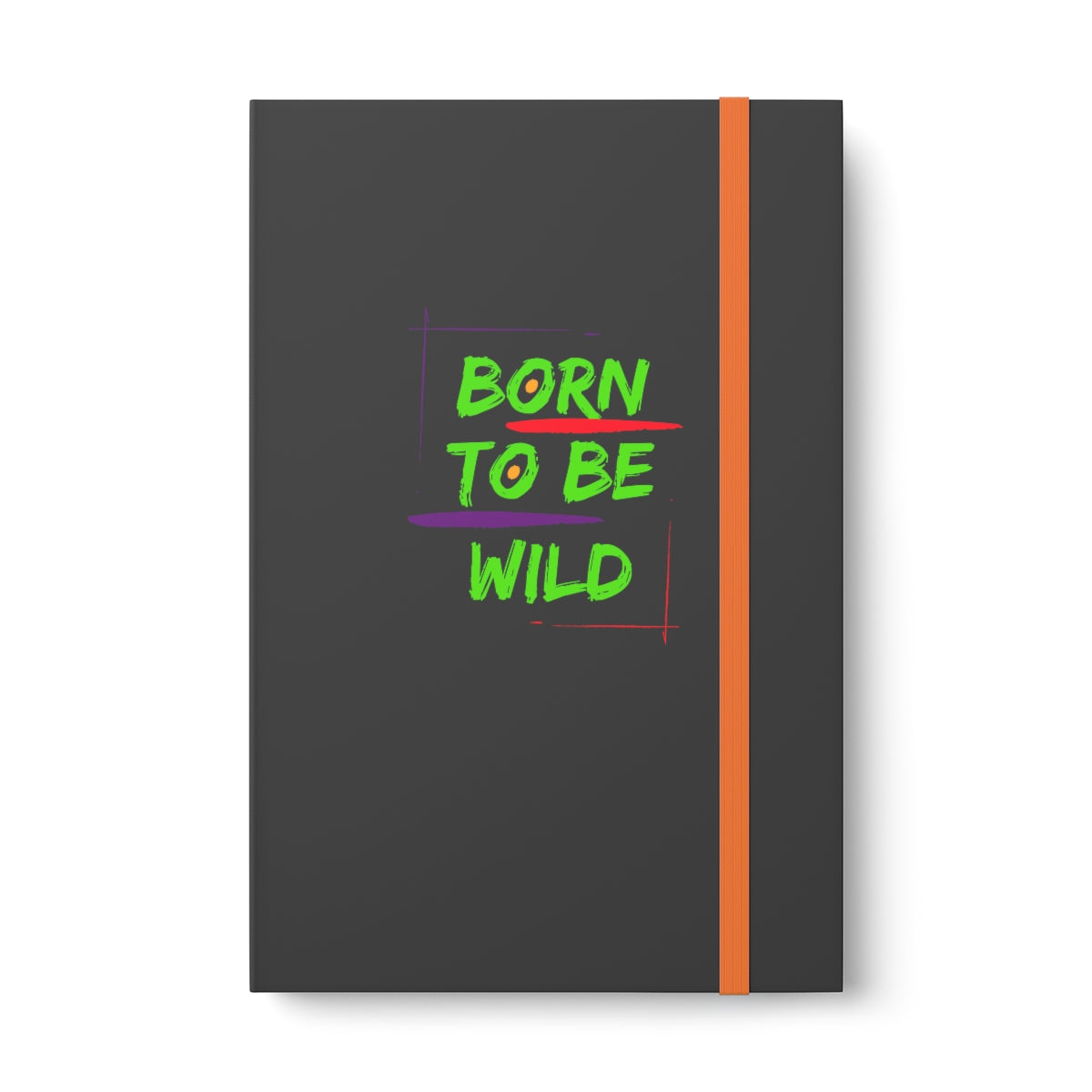 Hardcover Journal Color Contrast Notebook - Ruled (Born to be Wild)
