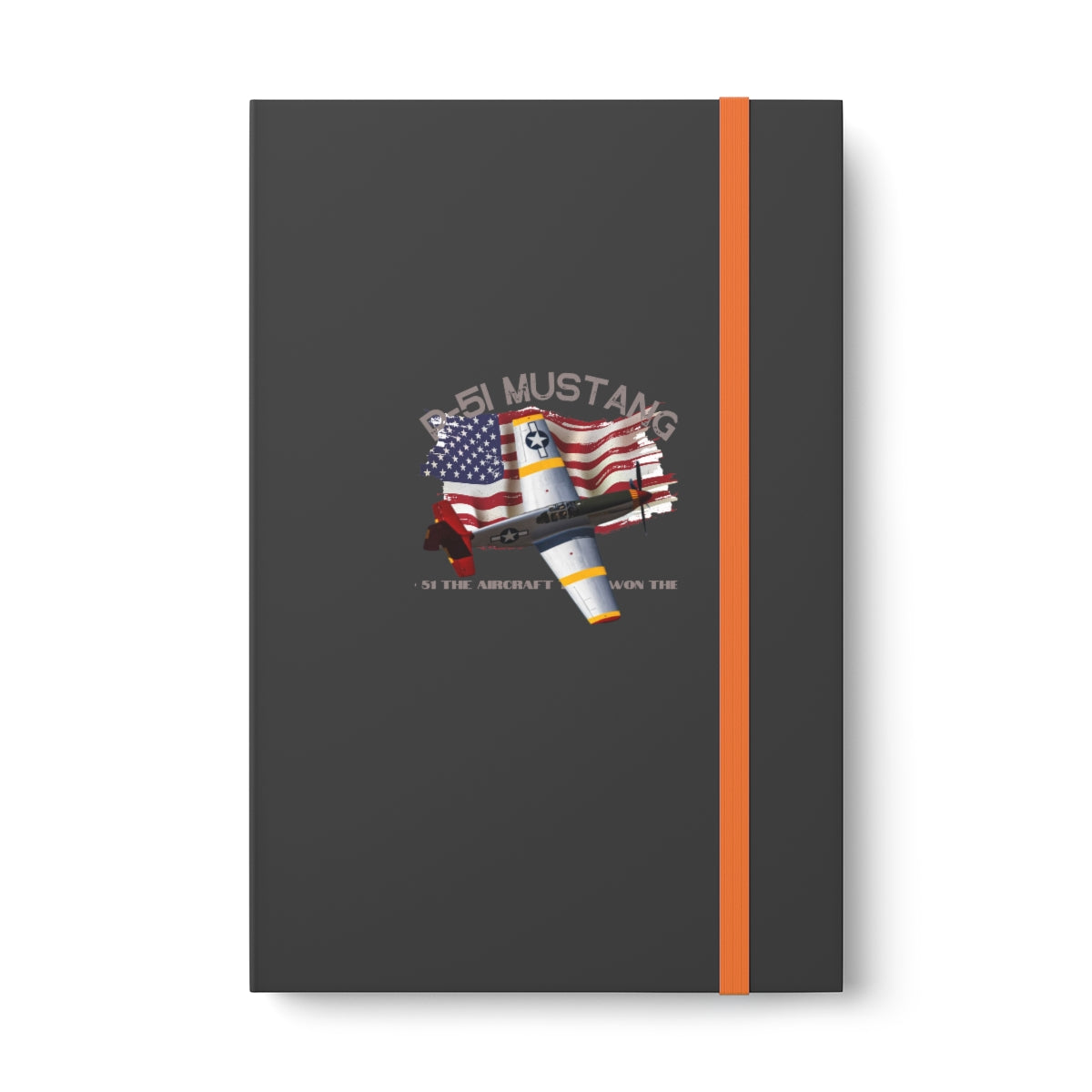 Hardcover Journal Color Contrast Notebook - Ruled (P-51 Mustang) Military Styling