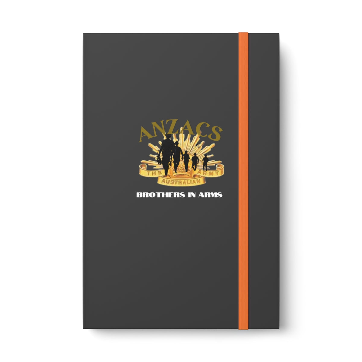 Hardcover Journal Color Contrast Notebook - Ruled ( ANZACS ) Military Styling