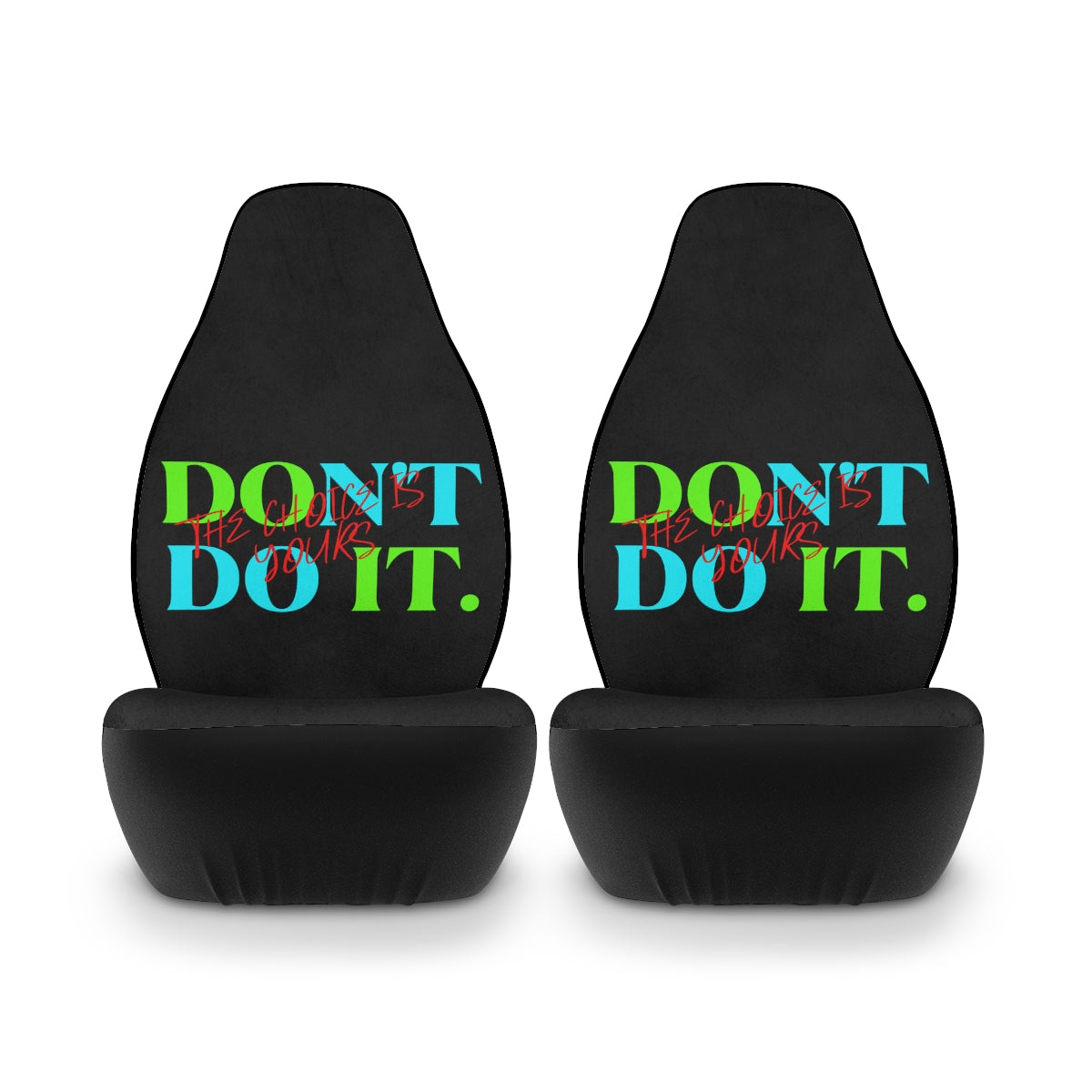 Polyester Car Seat Covers (Do It Don't Do It Black )