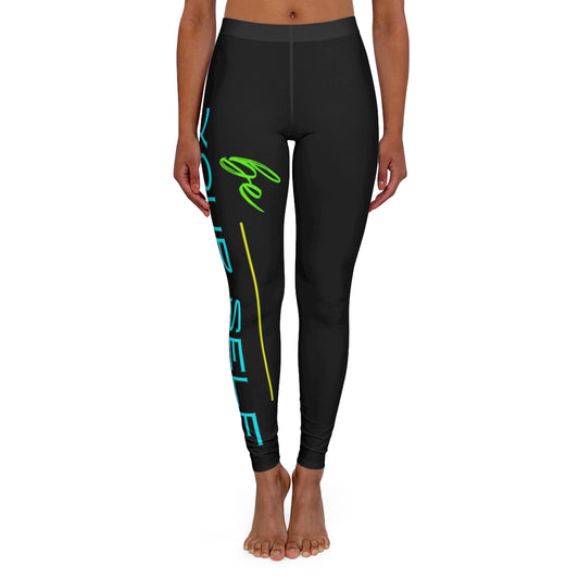 Women's Spandex Leggings ( Be YourSelf ) Black