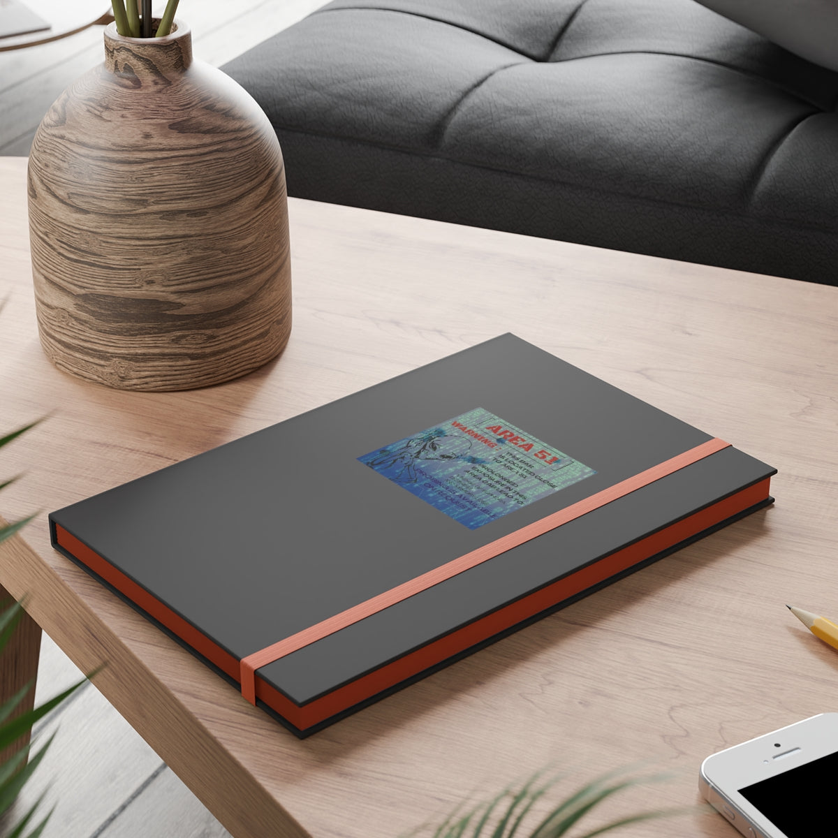 Hardcover Journal Color Contrast Notebook - Ruled ( Area 51)