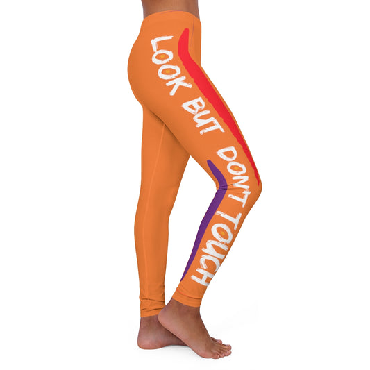 Women's Spandex Leggings ( Look but don't touch ) Orange