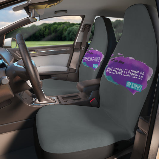 Polyester Car Seat Covers (American Clothing Company Grey )