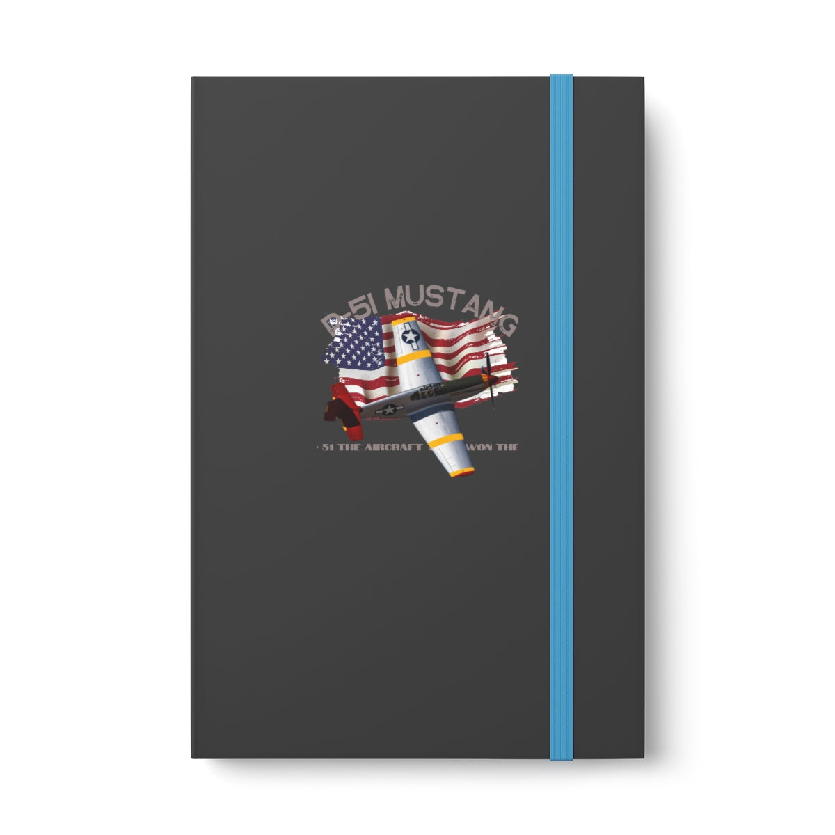 Hardcover Journal Color Contrast Notebook - Ruled (P-51 Mustang) Military Styling