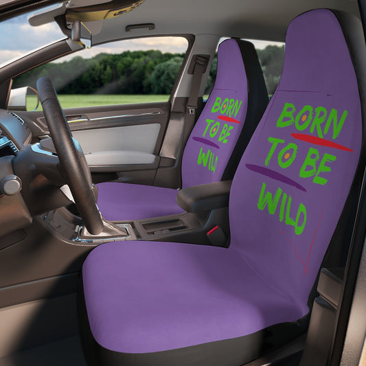 Polyester Car Seat Covers (Born To Be Wild Purple)