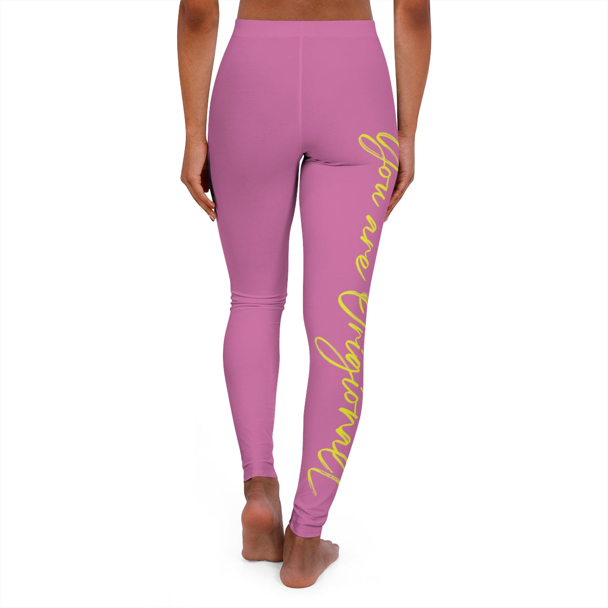 Women's Spandex Leggings (Be Yourself ) PINK