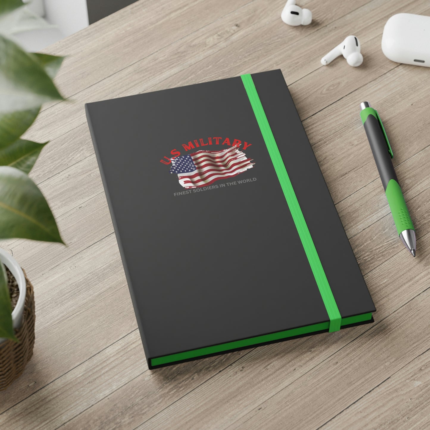 Hardcover Journal Color Contrast Notebook - Ruled ( US MILITARY ) Military Styling