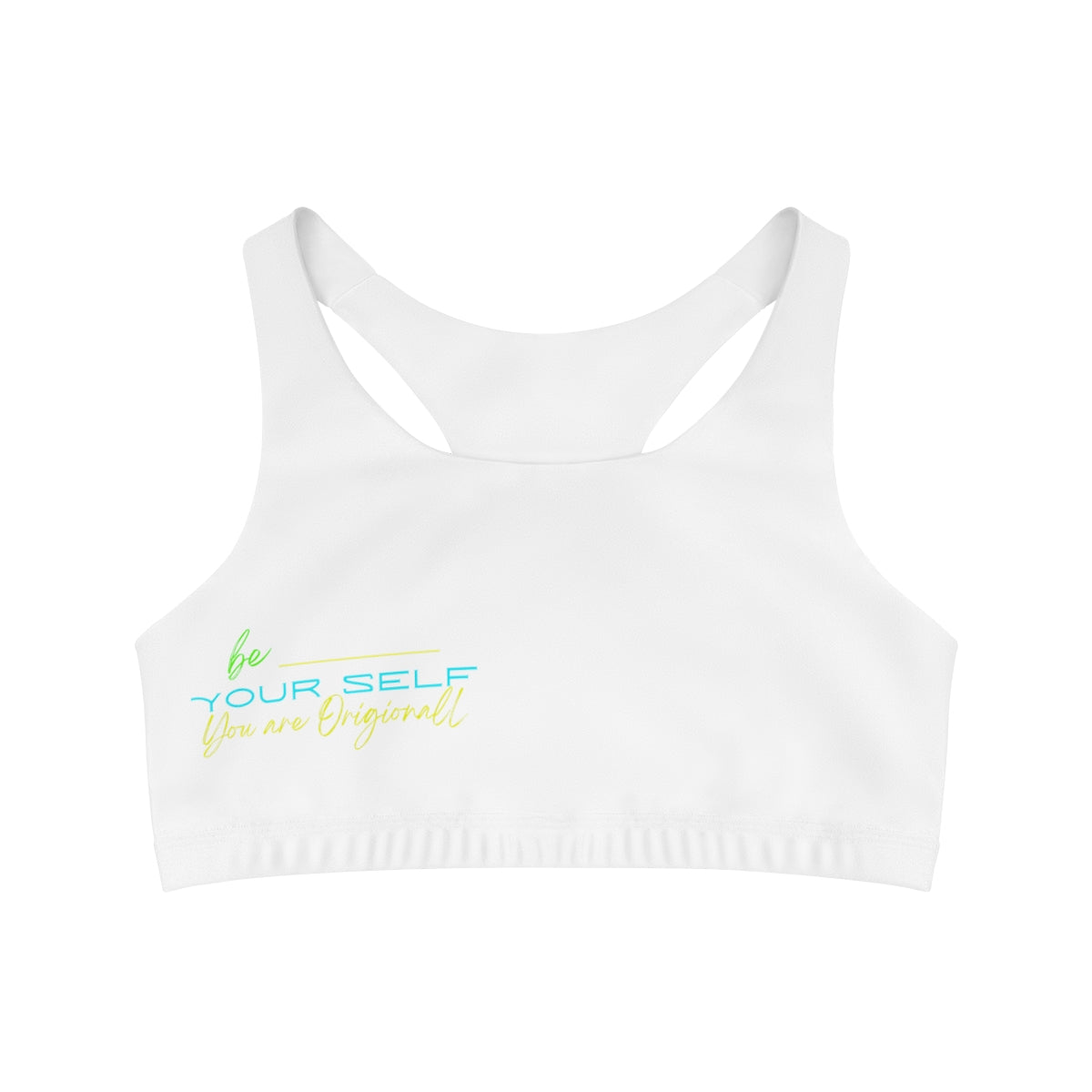 Sports Bra ( Be Yourself ) White