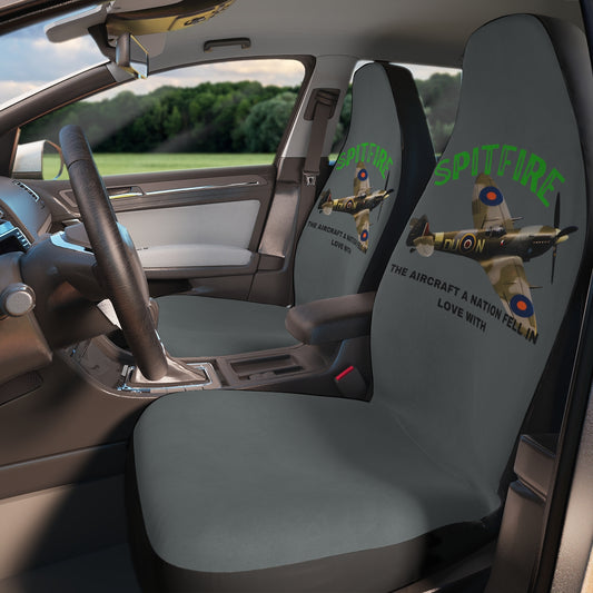 Polyester Car Seat Covers (SPITFIRE Grey) Military Styling