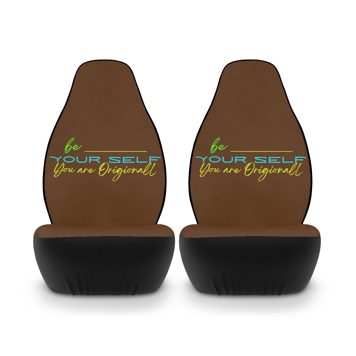 Polyester Car Seat Covers ( Be Yourself Brown )